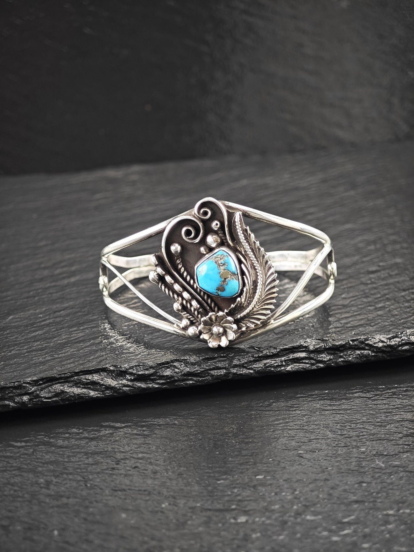 Navajo, Native American Cuff Bracelet Sterling Silver