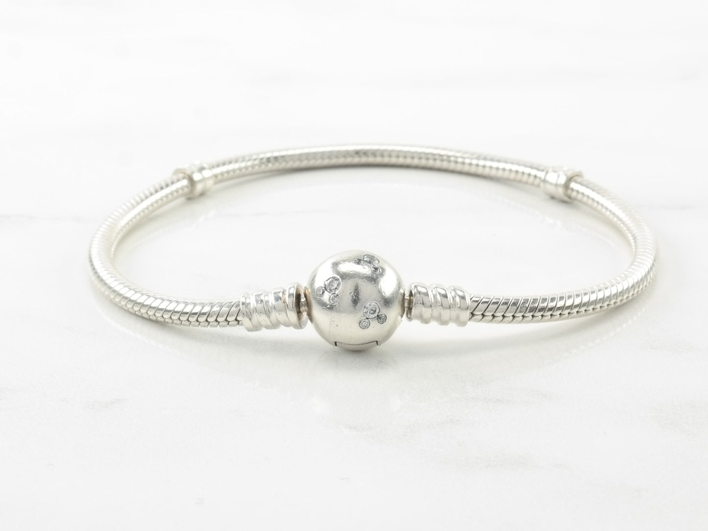 Pandora Sterling Silver Disney Bracelet CZ Mickey Mouse