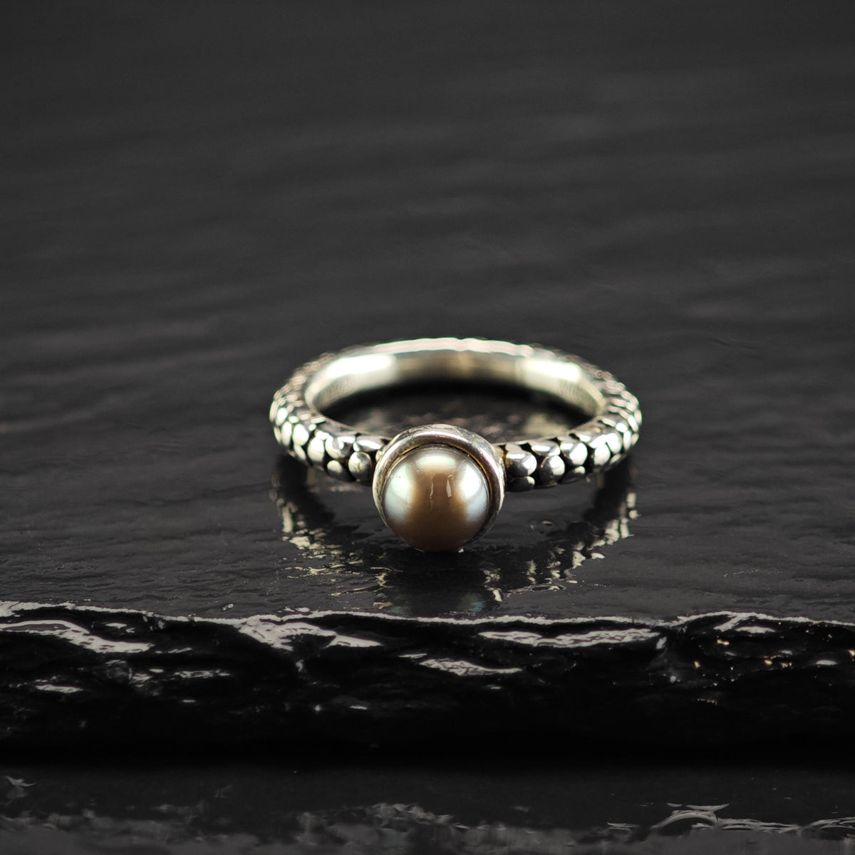 Choice of Michael Dawkins Pearl, Turquoise Sterling Silver Ring Sz 6 R6825