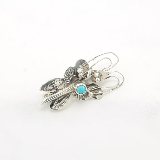 Southwest Sterling Silver Brooch Butterfly Turquoise