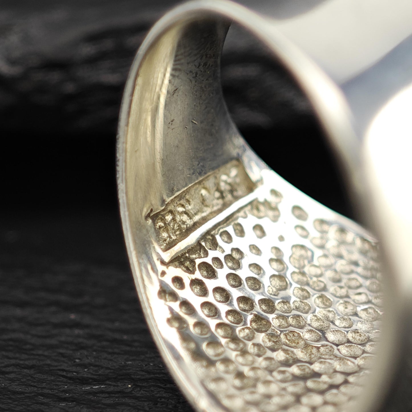 Sterling Silver Ring Modernist Large Size 6 Classic Style R6118
