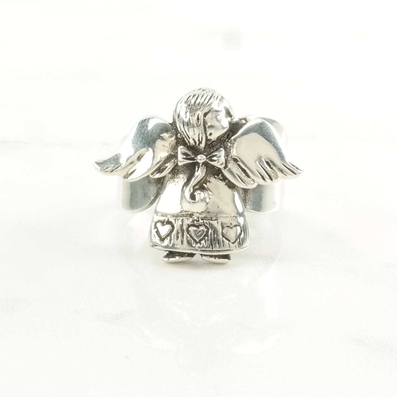 Sterling Silver Ring Angel Size 7 3/4