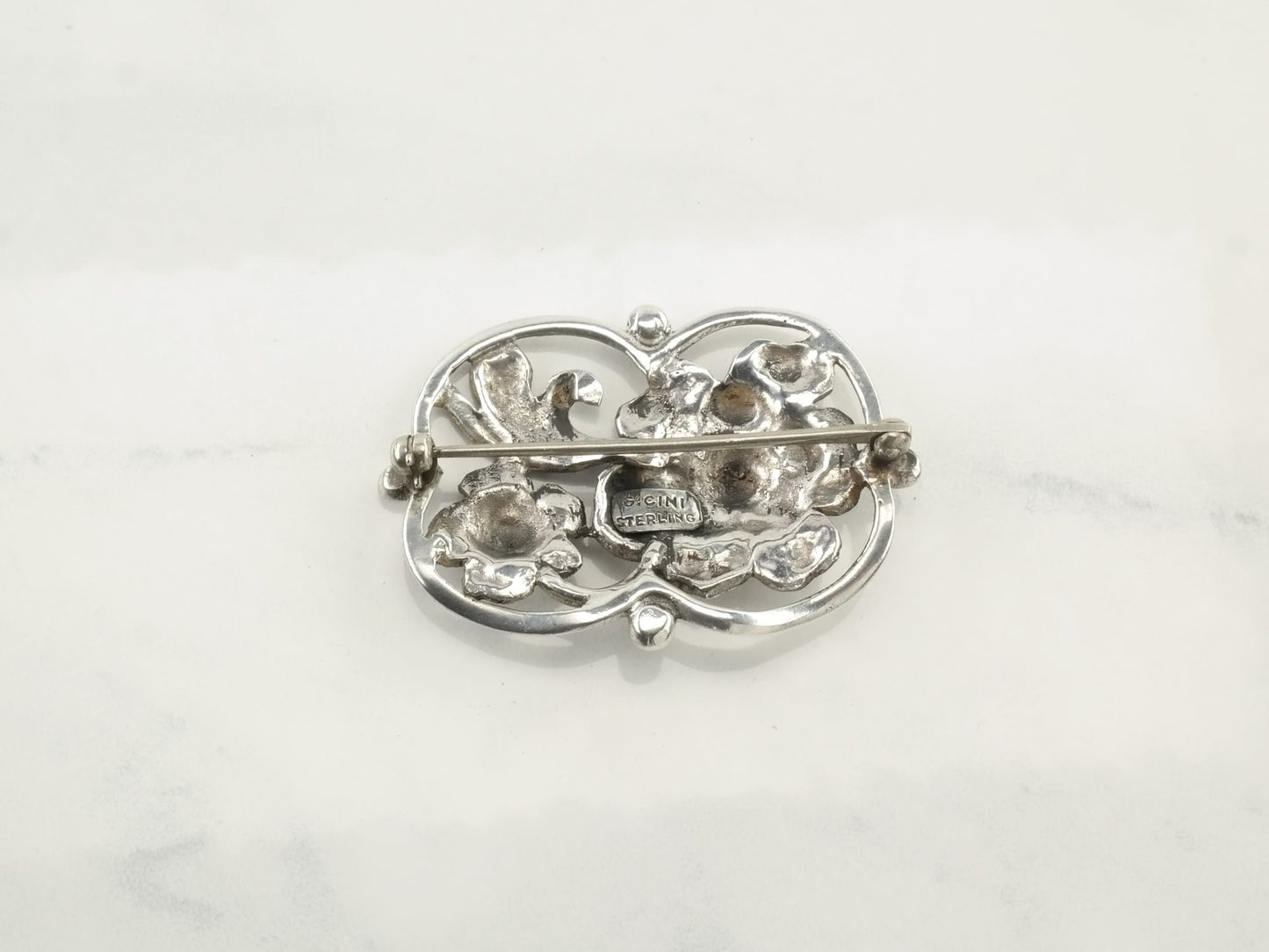 Cini Sterling Silver Brooch Flower