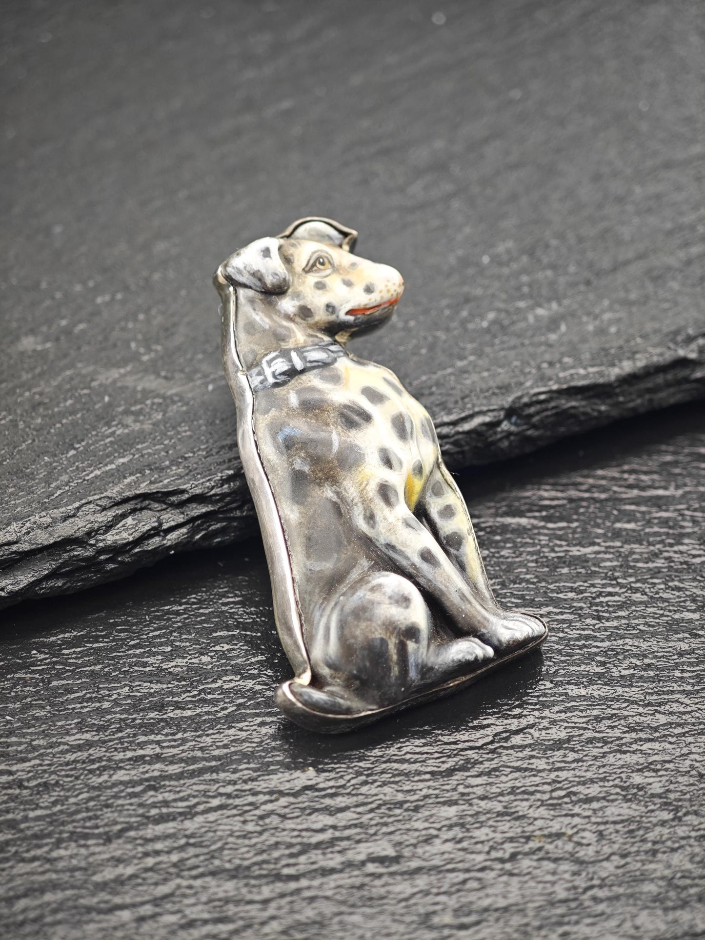 Sergio Bustamante Dalmatian Dog Brooch/Pendant Sterling Silver