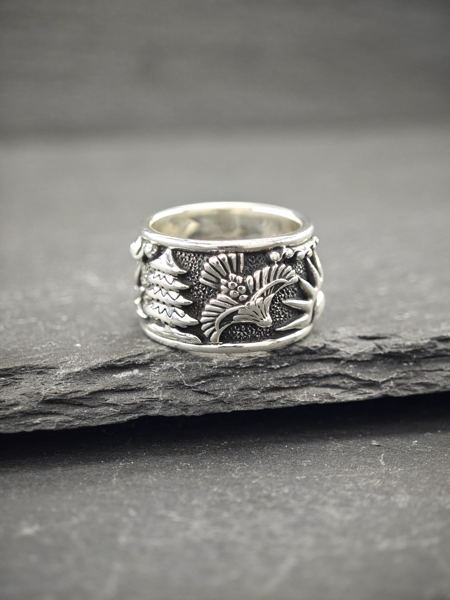 Jai Landscape Ring Sterling Silver Sz 6 R5732