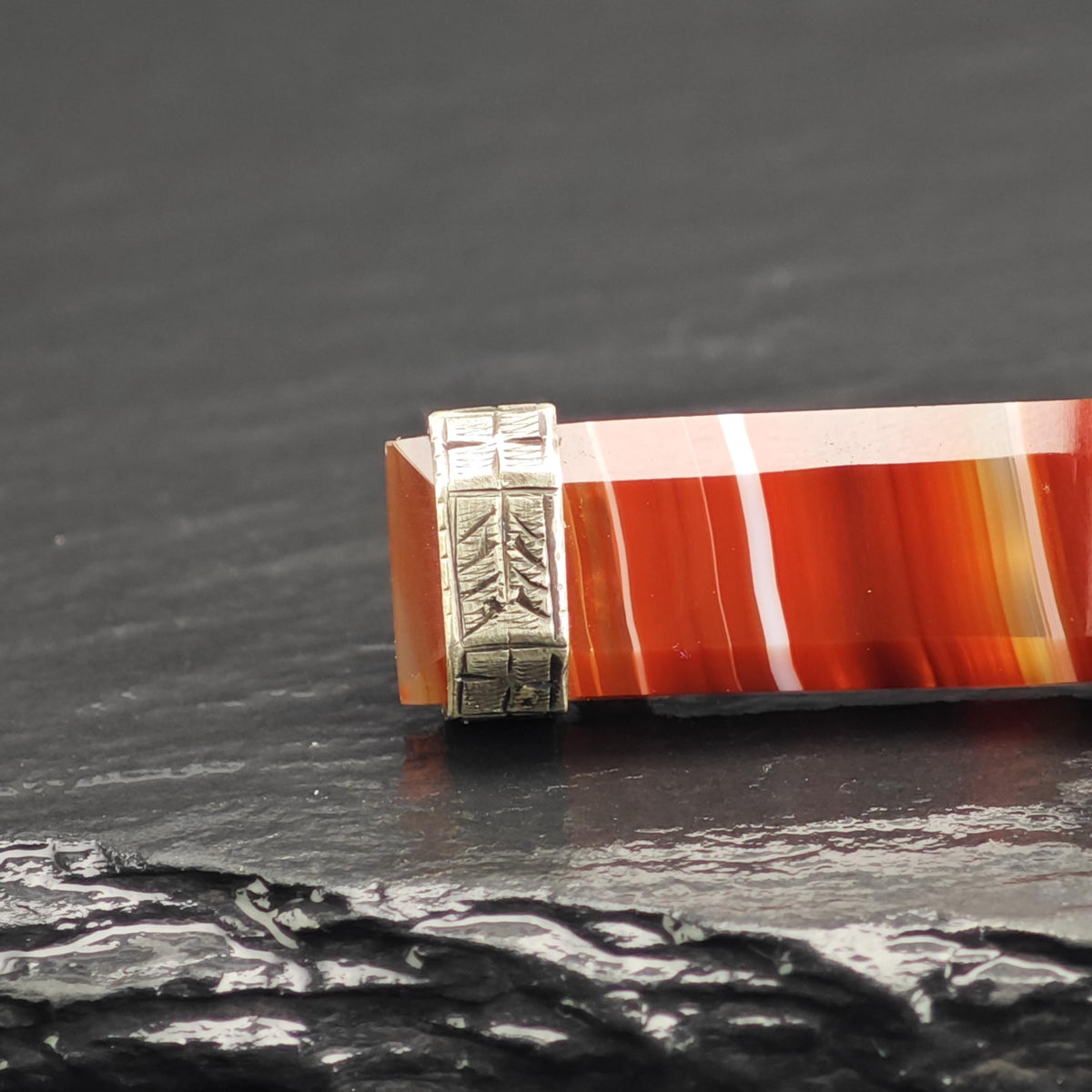 Scottish Agate Sterling Silver Brooch B2236
