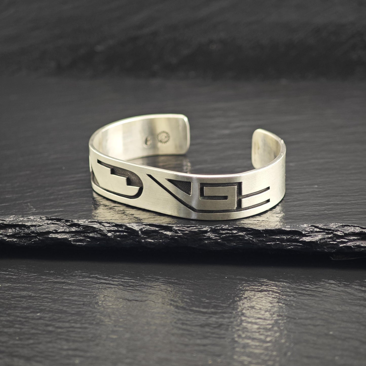 Vintage Hopi, Overlay Sterling Silver Cuff Sz 6 1/4" BR3117