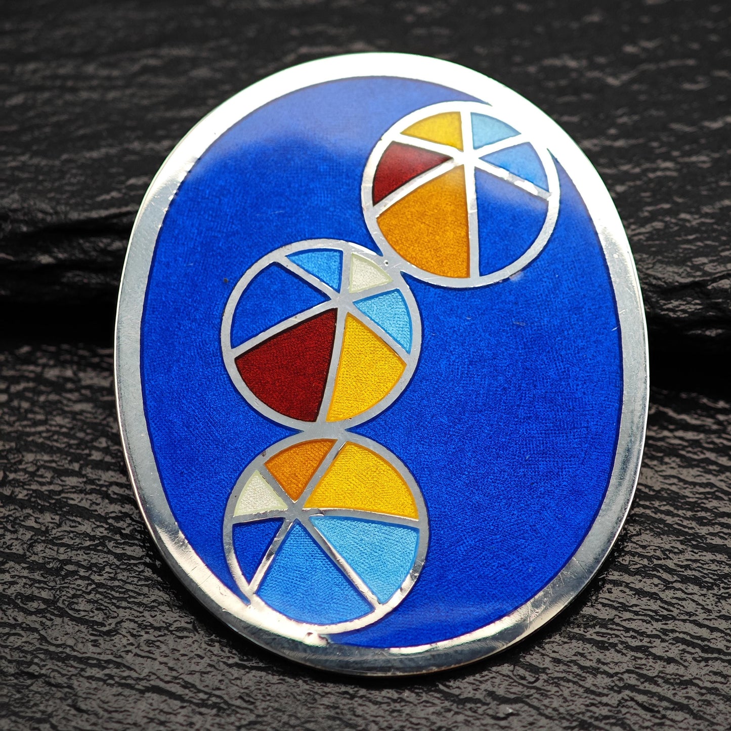 Enamel Anton Michelsen Denmark Sterling Silver Pendant