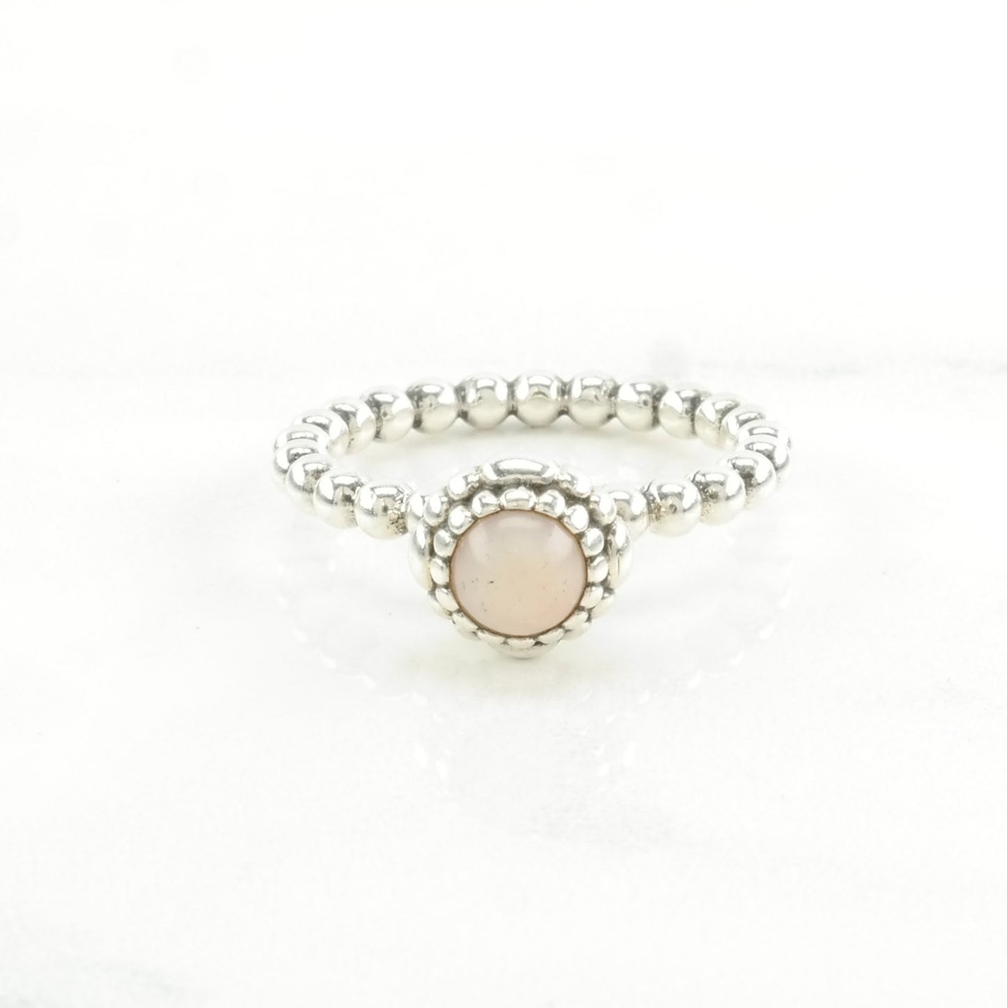 Pandora Silver Ring Gemstone Sterling Pink Size 5 1/4