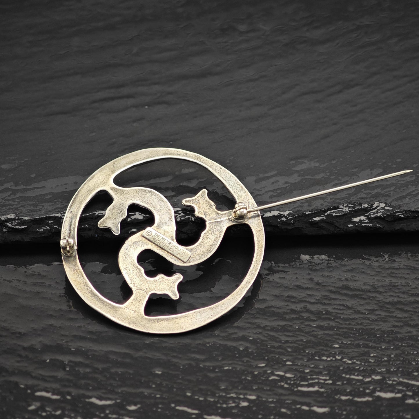 Sea Serpent Brooch Sterling Silver