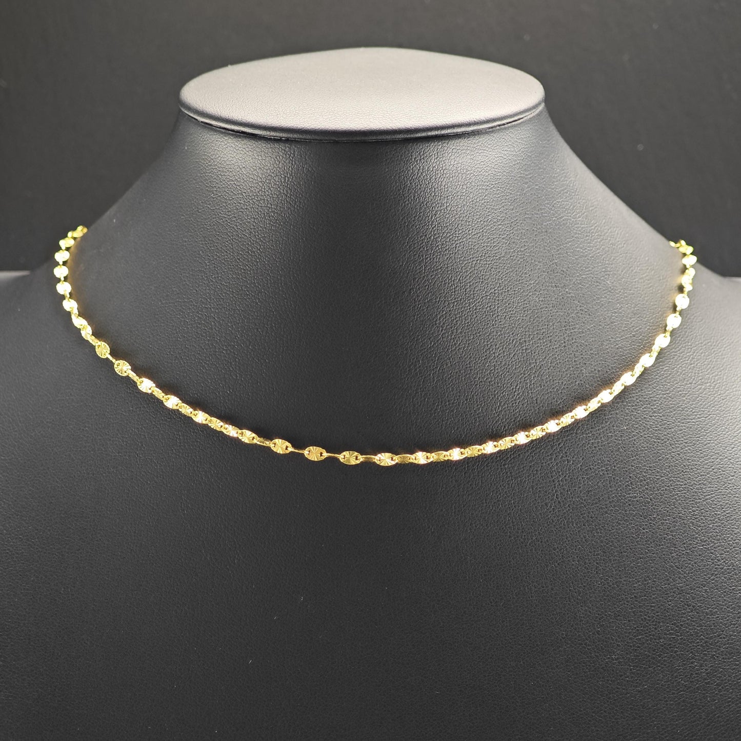 Gold Plated Marina Link Chain Italy Sterling Silver Necklace N2760