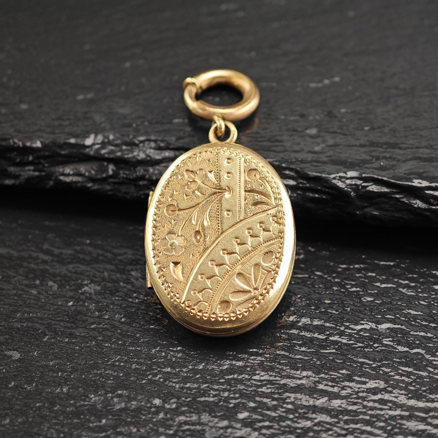Antique Picture Pendant Locket Gold Filled P3028