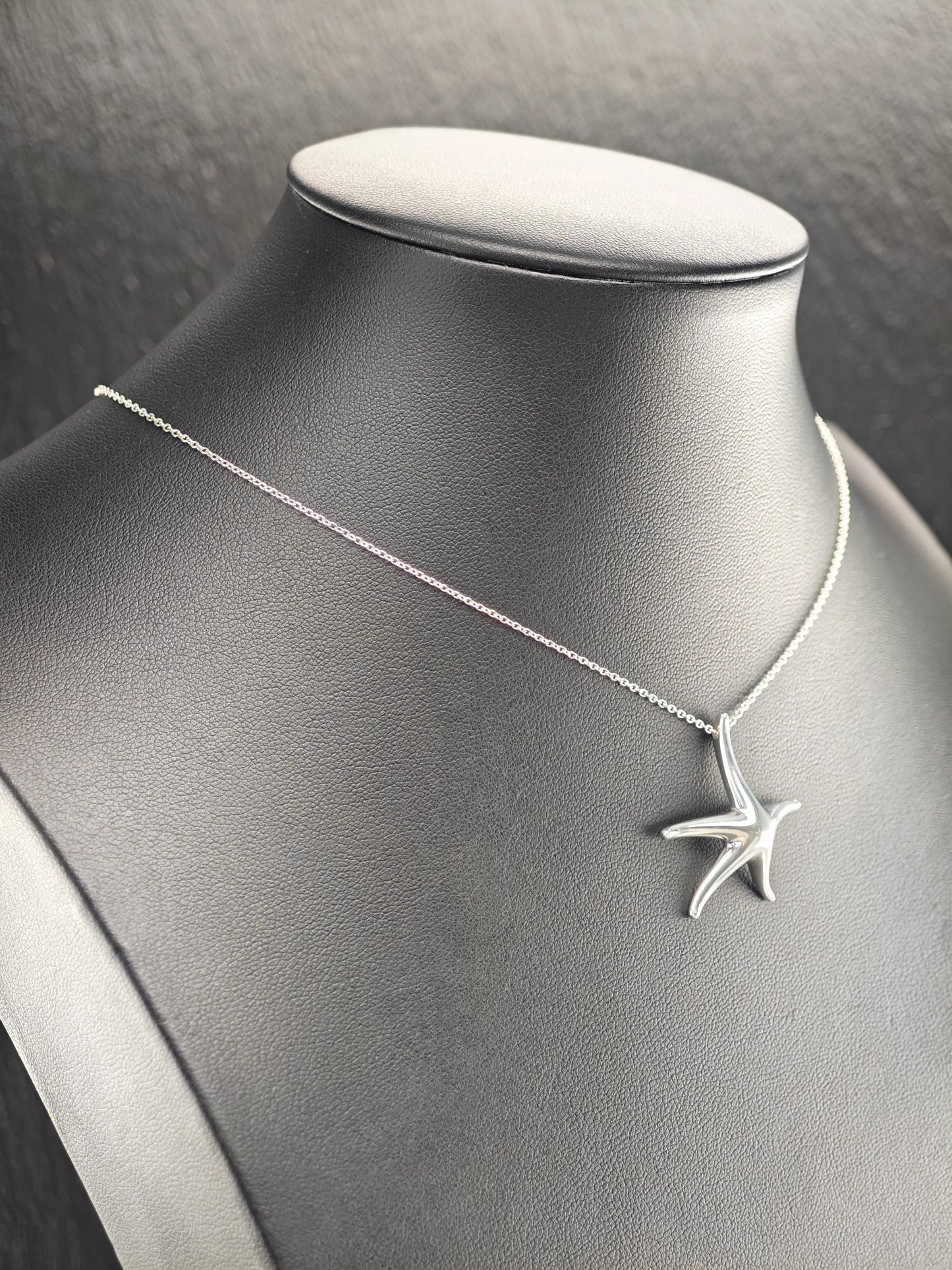 Vintage Tiffany Sea Star Minimalist Necklace Sterling Silver N2534