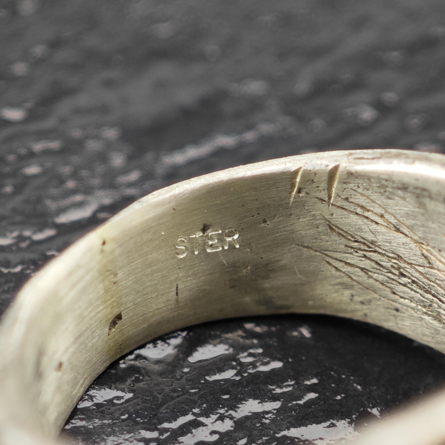 Brutalist Class Ring 1929 Sterling Silver Sz 8 R5937