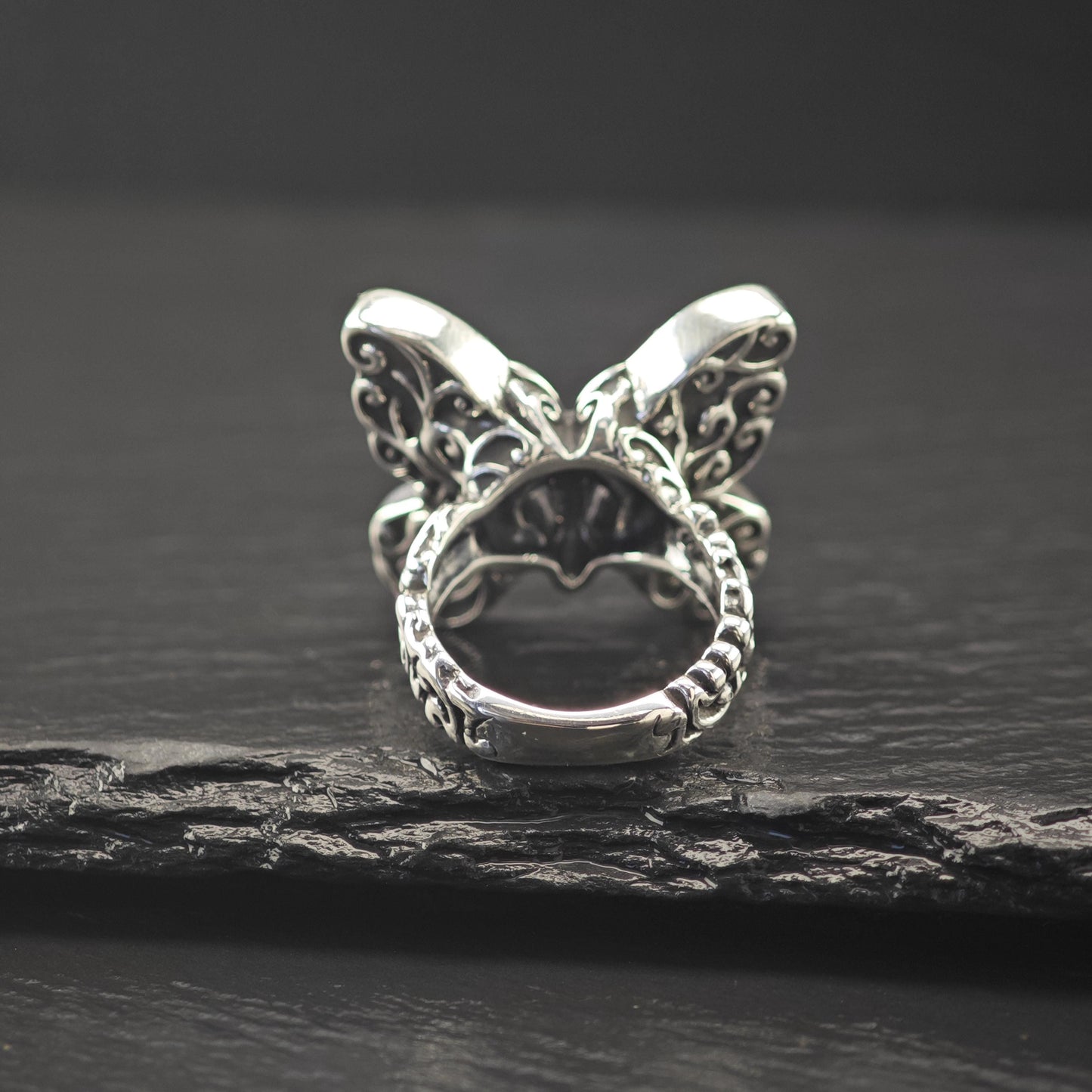 Carolyn Pollack Butterfly Inlay Ring Sterling Silver