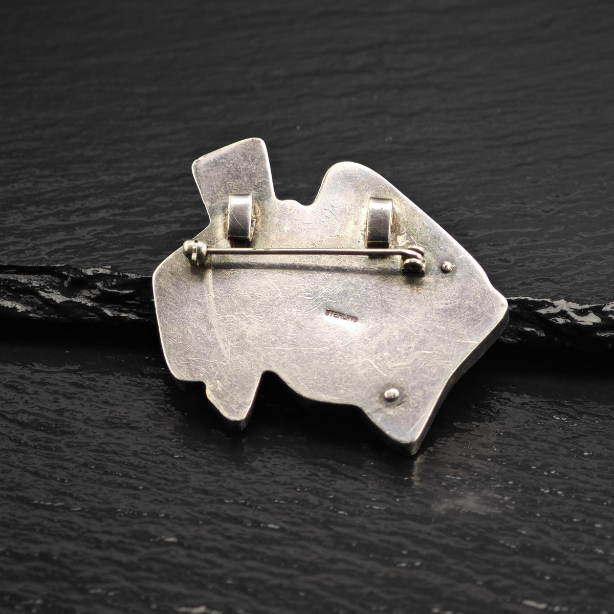 Abstract Modernist Opal Sterling Silver Pendant/Brooch P3123