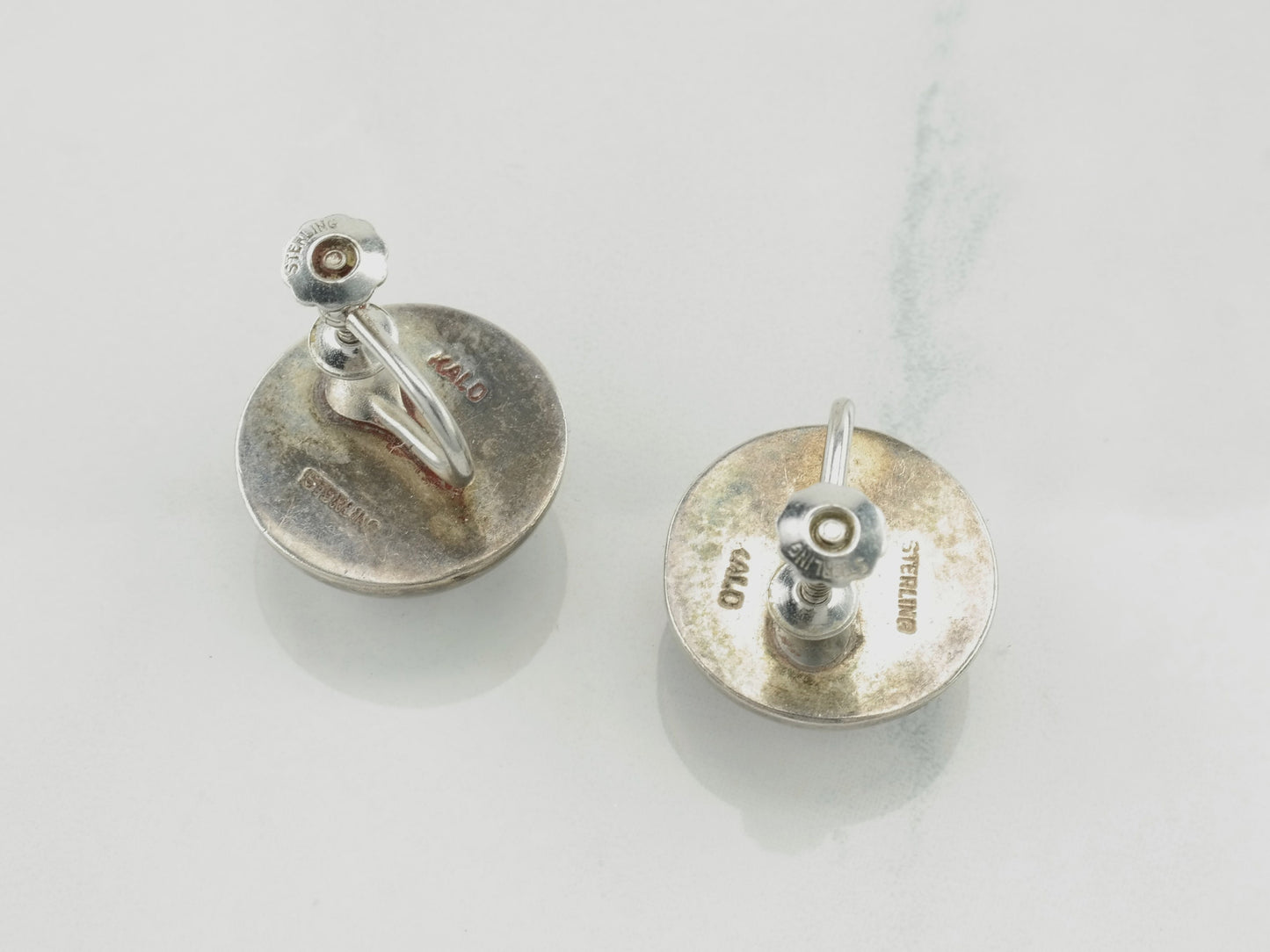 Kalo Sterling Silver Dome Screwback Earrings