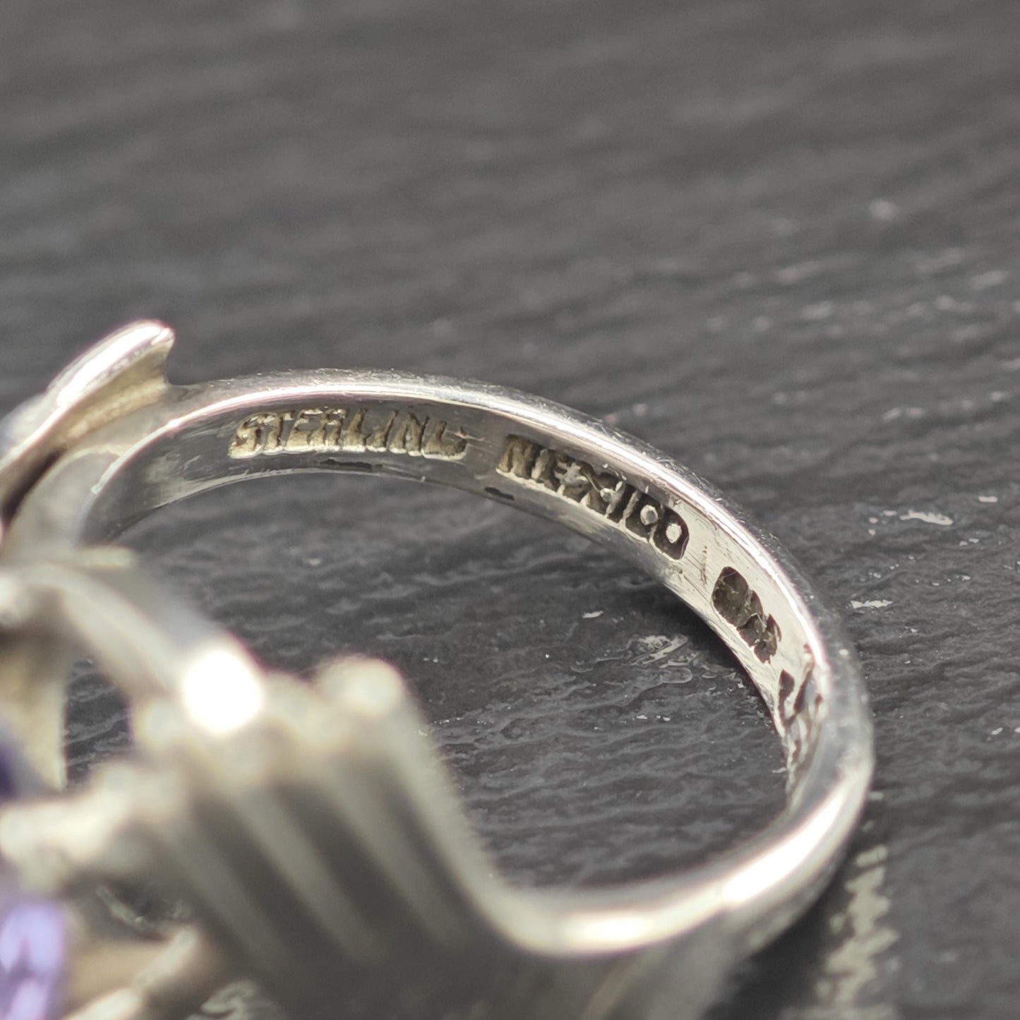 Mexican Alexandrite Hands Ring Sterling Silver, Color Change