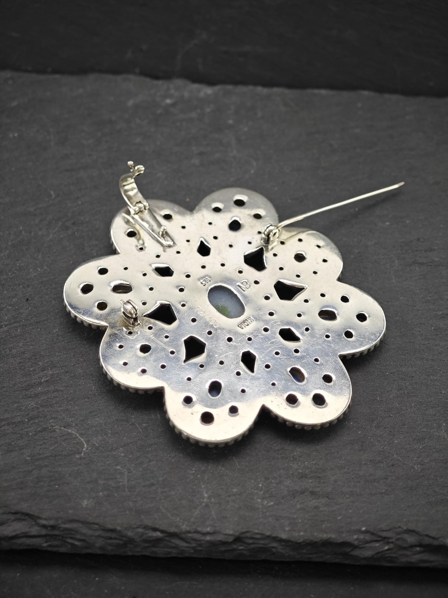 Large Nicky Butler Sterling Silver Brooch Pendant