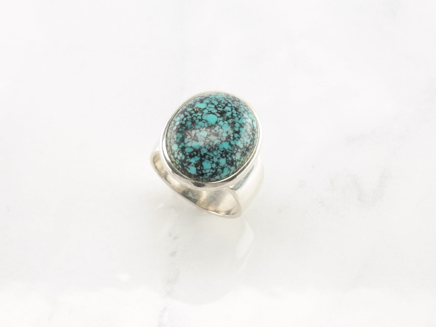 Vintage Southwest Ring Turquoise Sterling Silver Size 7