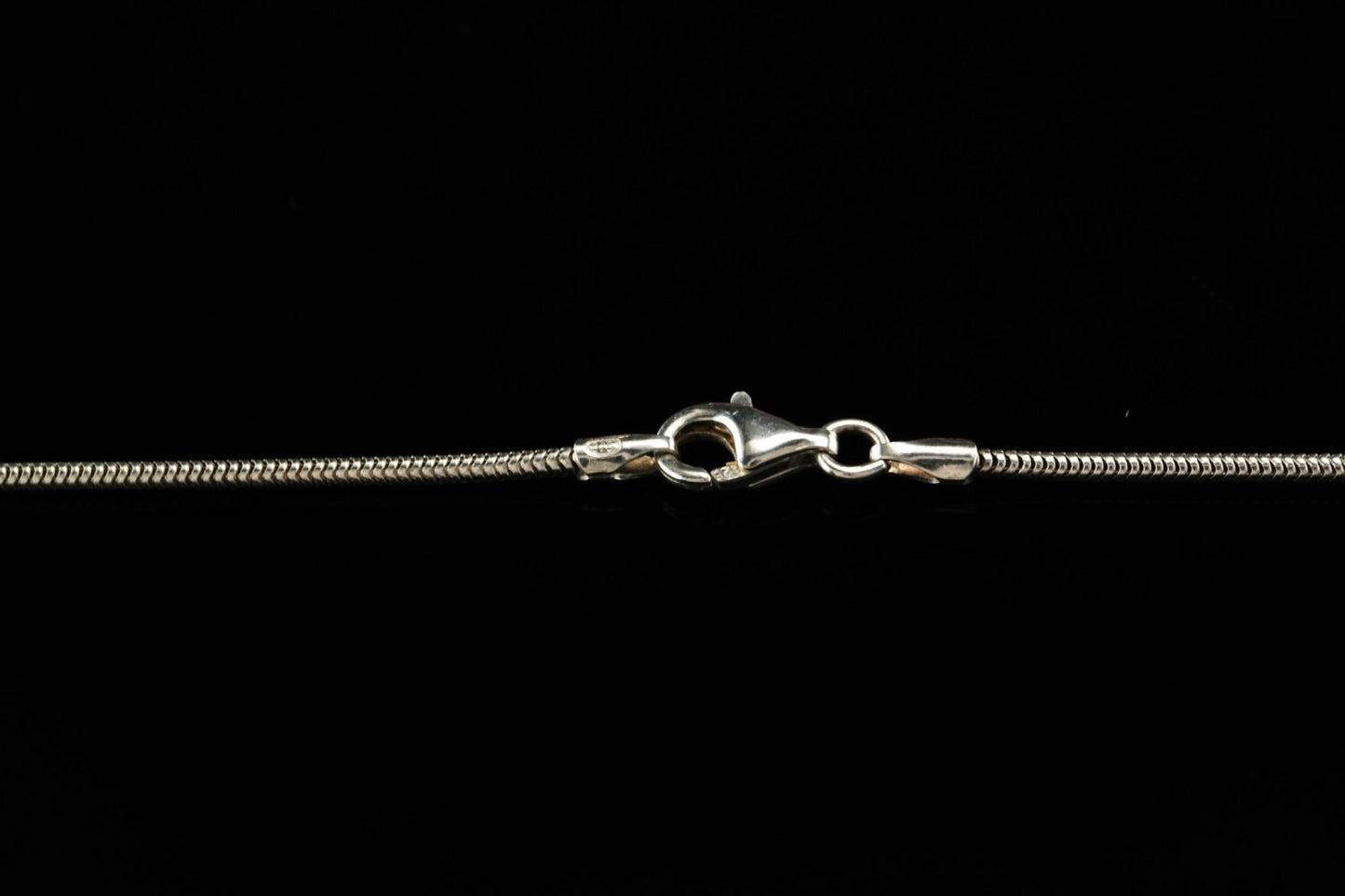 Sterling Silver Pink Snake Necklace 17"